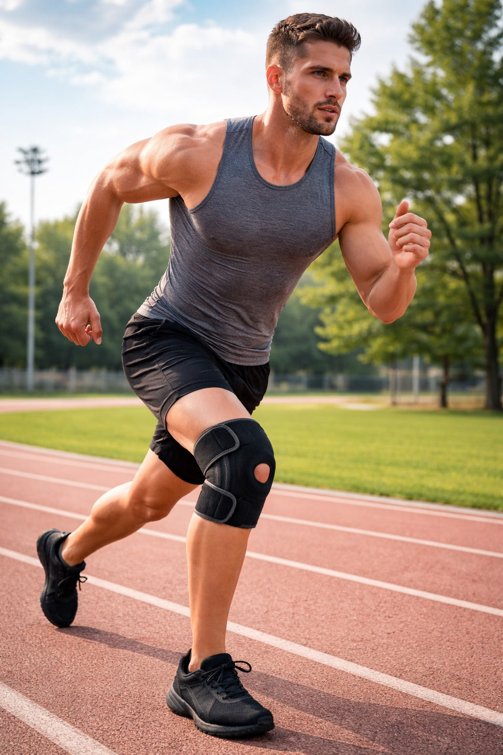 Adjustable Knee Brace with Compression | Breathable Neoprene